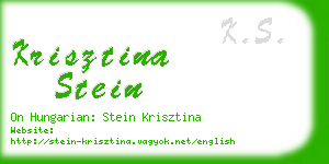 krisztina stein business card